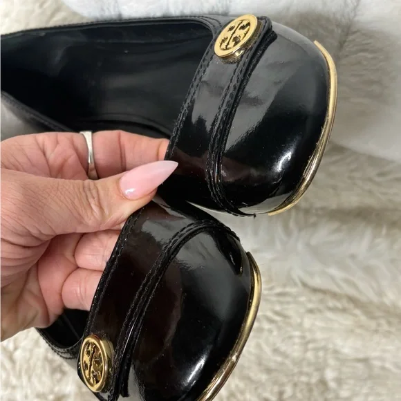 Tory Burch Black Patent Leather Heels Tory Burch Marion  Size 8 - Picture 2 of 7